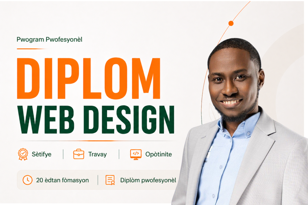 Web Design – Pwogram Diplòm (2 Mwa)
